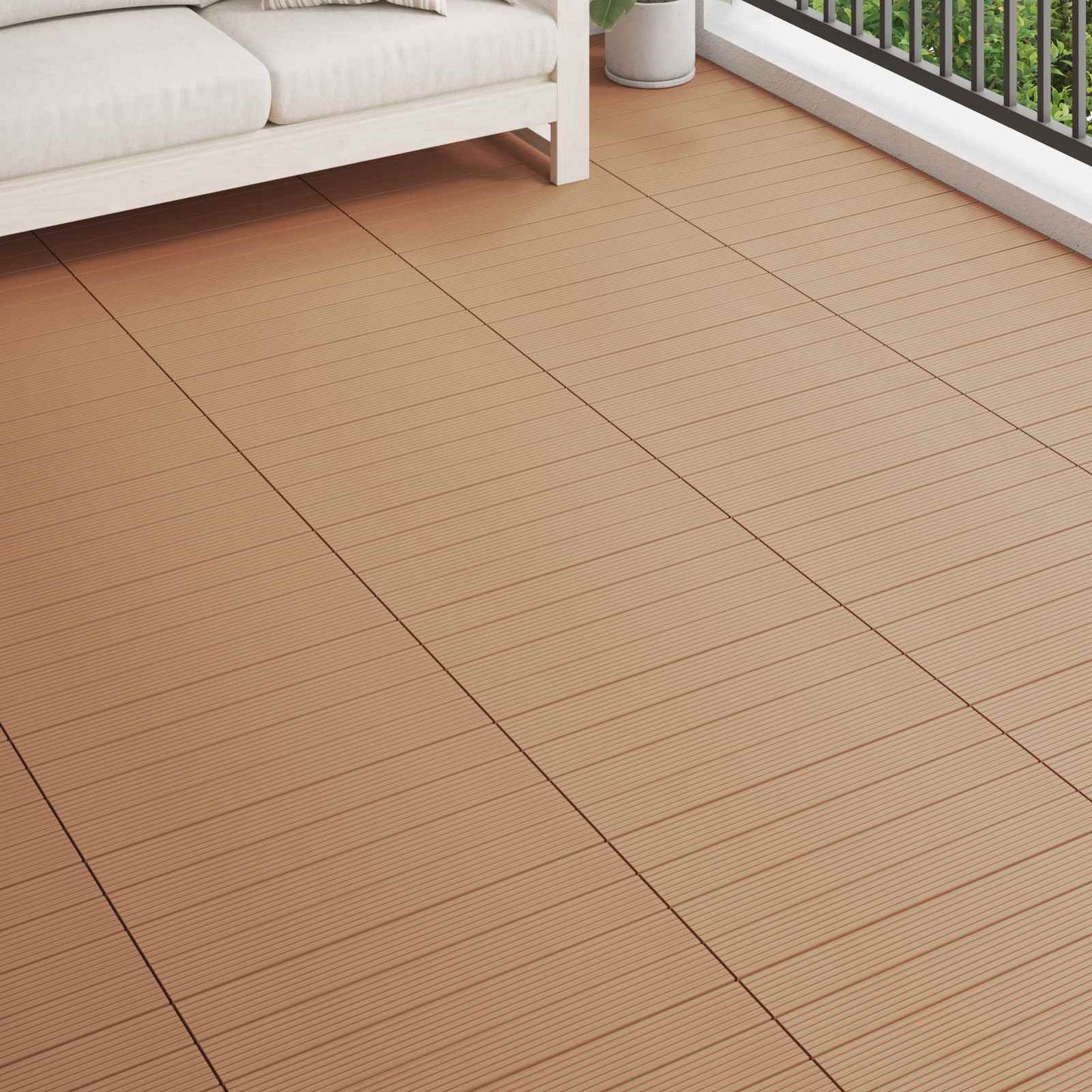 vidaXL Decking Tile 6 pcs Brown 60 x 30 cm WPC 1