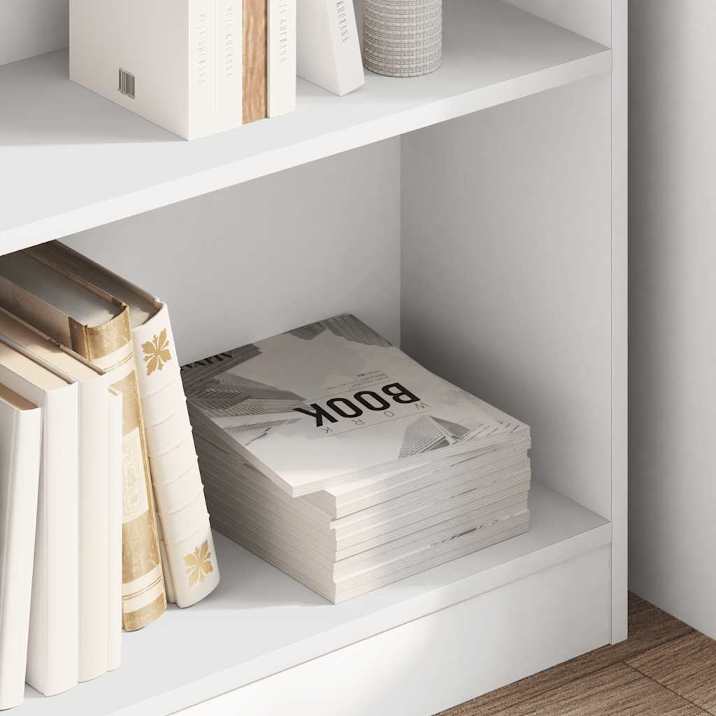 vidaXL Bookcase White 80x24x75 cm Engineered Wood 3