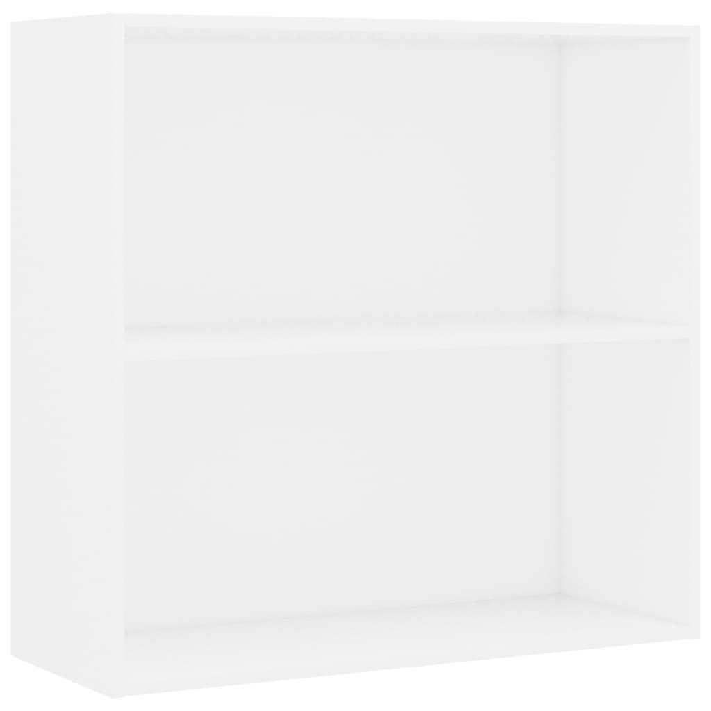 vidaXL Bookcase White 80x30x76,5 cm Engineered Wood 2