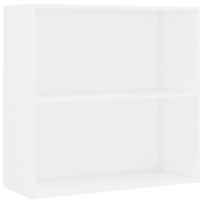 vidaXL Bookcase White 80x30x76,5 cm Engineered Wood 2