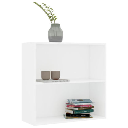 vidaXL Bookcase White 80x30x76,5 cm Engineered Wood 3