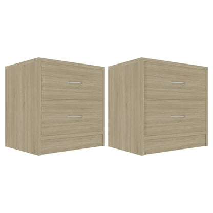 vidaXL Bedside Cabinet | Set of 2 | Sonoma oak | Engineered wood | Medium 2