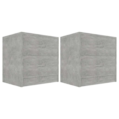 vidaXL Bedside Cabinet | Set of 2 | Concrete Grey | Engineered Wood 2