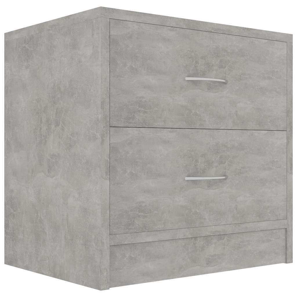 vidaXL Bedside Cabinet | Set of 2 | Concrete Grey | Engineered Wood 3