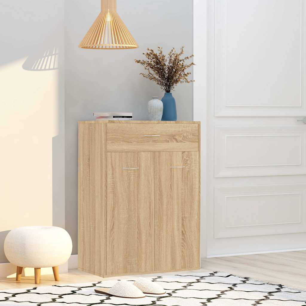 Shoe Cabinet 60x35x84 cm Engineered Wood Sonoma oak