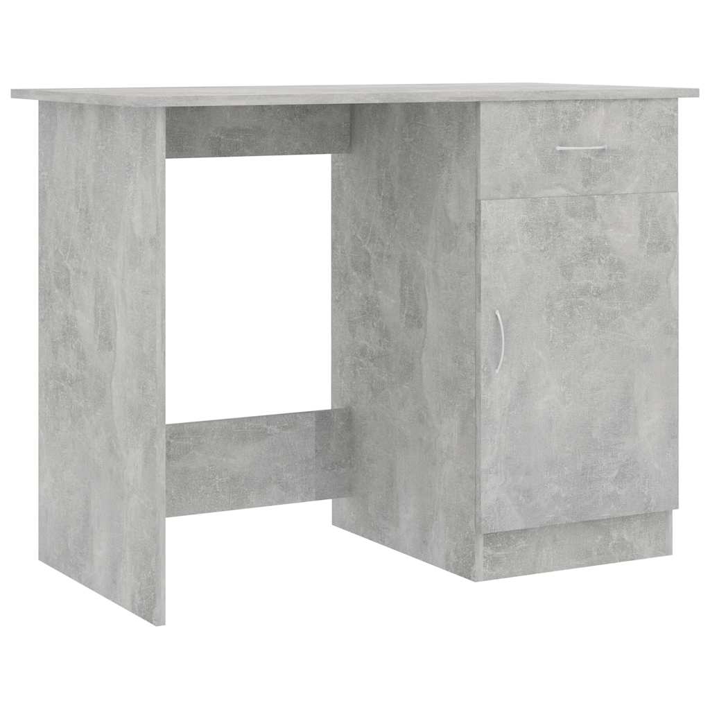 vidaXL Desk | Concrete Grey | Engineered Wood | Standard | Desk | Rectangular 2