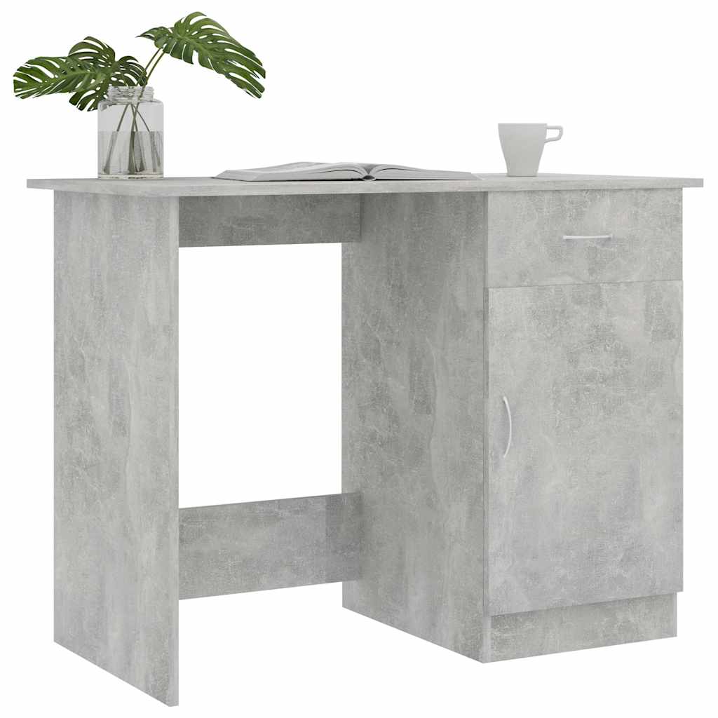 vidaXL Desk | Concrete Grey | Engineered Wood | Standard | Desk | Rectangular 3
