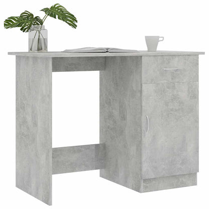 vidaXL Desk | Concrete Grey | Engineered Wood | Standard | Desk | Rectangular 3