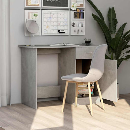 vidaXL Desk | Concrete Grey | Engineered Wood | Standard | Desk | Rectangular 4