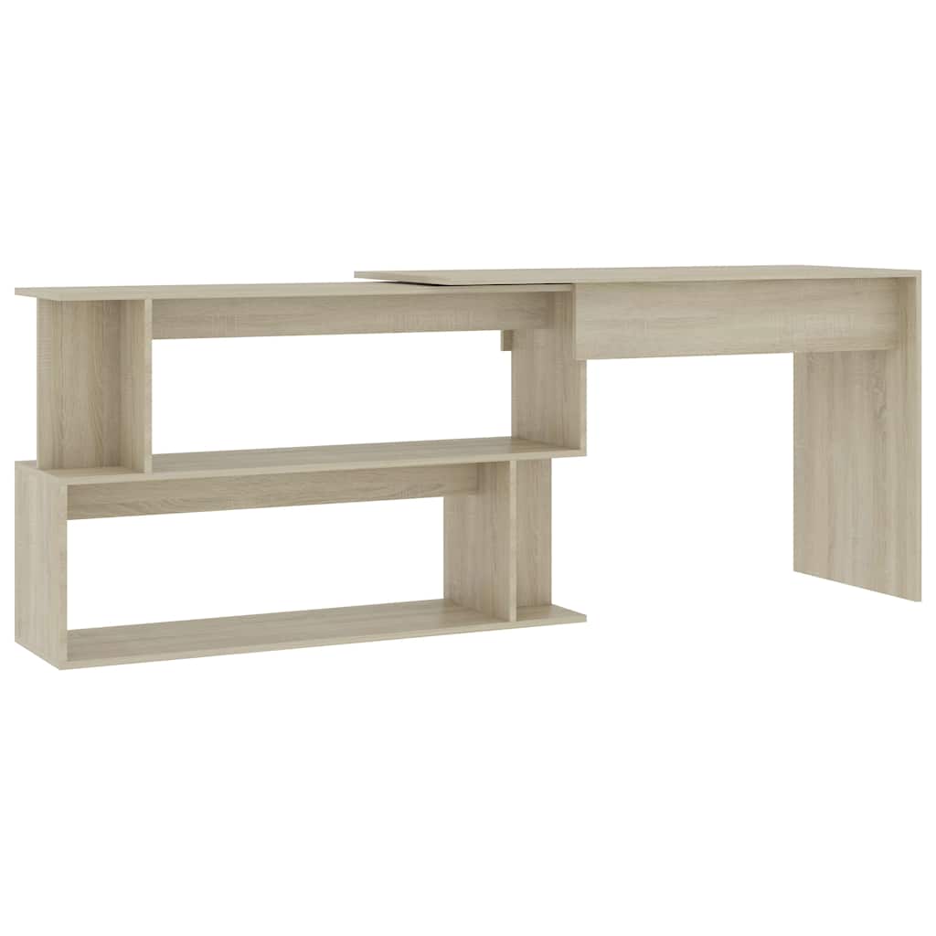 vidaXL Desk | Sonoma oak | Engineered Wood | 200x50x76 cm | Rotatable | Desk 2