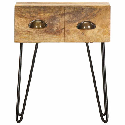 vidaXL Bedside Cabinet | Brown | Solid Mango Wood | 40x30x50 cm 2