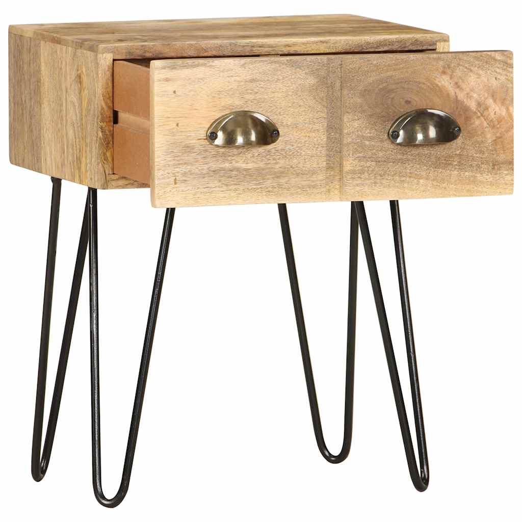 vidaXL Bedside Cabinet | Brown | Solid Mango Wood | 40x30x50 cm 3