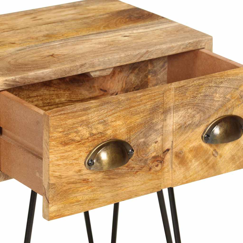 vidaXL Bedside Cabinet | Brown | Solid Mango Wood | 40x30x50 cm 4