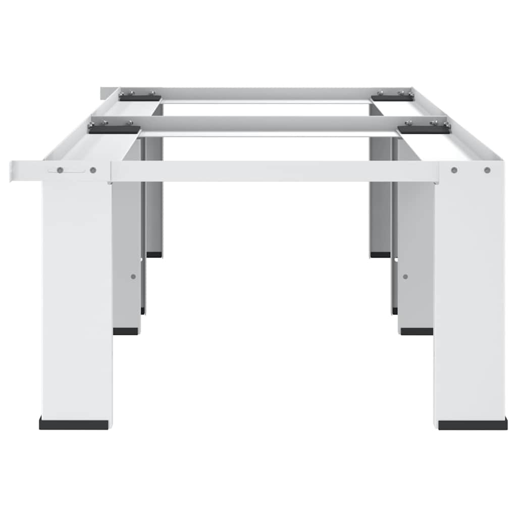 vidaXL Double Washing and Drying Machine Pedestal White 4