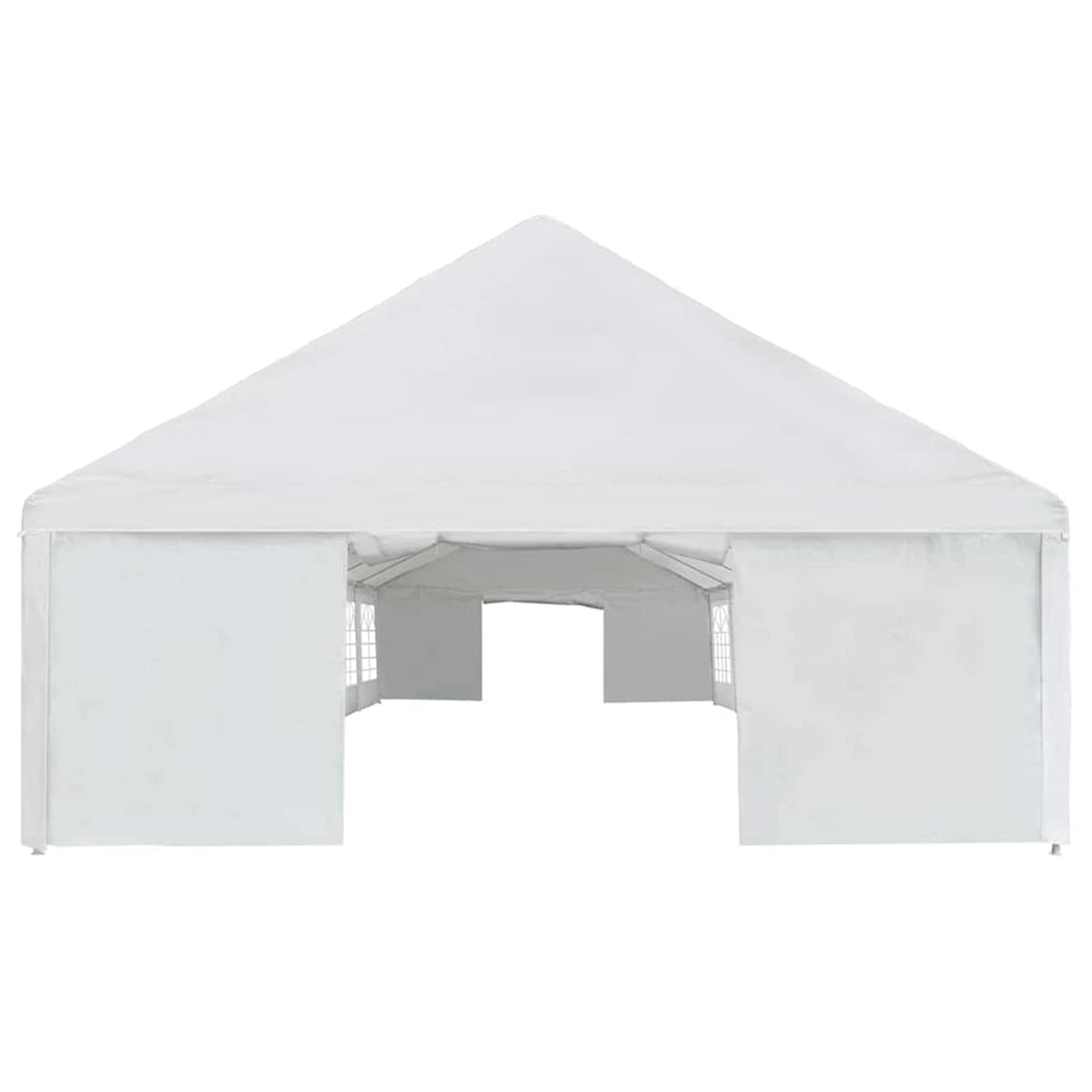 vidaXL Party Tent White 1600 x 600 x 370 cm Polyethylene and Metal 3