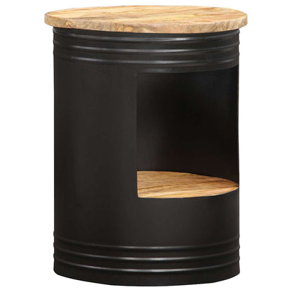 Coffee Table Solid Mango Wood Black 43 cm 55 cm