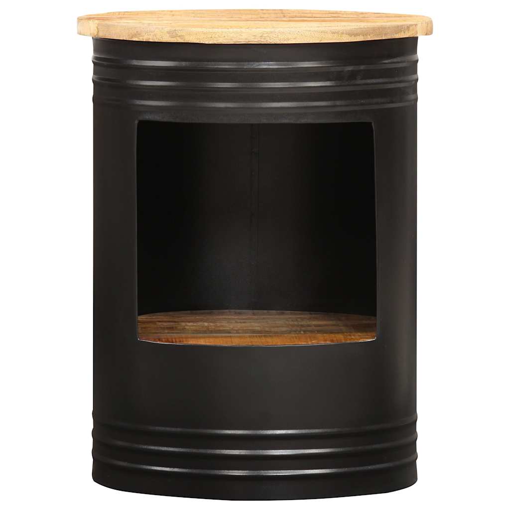 Coffee Table Solid Mango Wood Black 43 cm 55 cm
