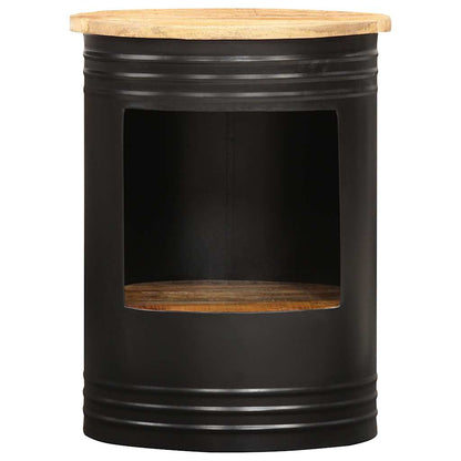 Coffee Table Solid Mango Wood Black 43 cm 55 cm