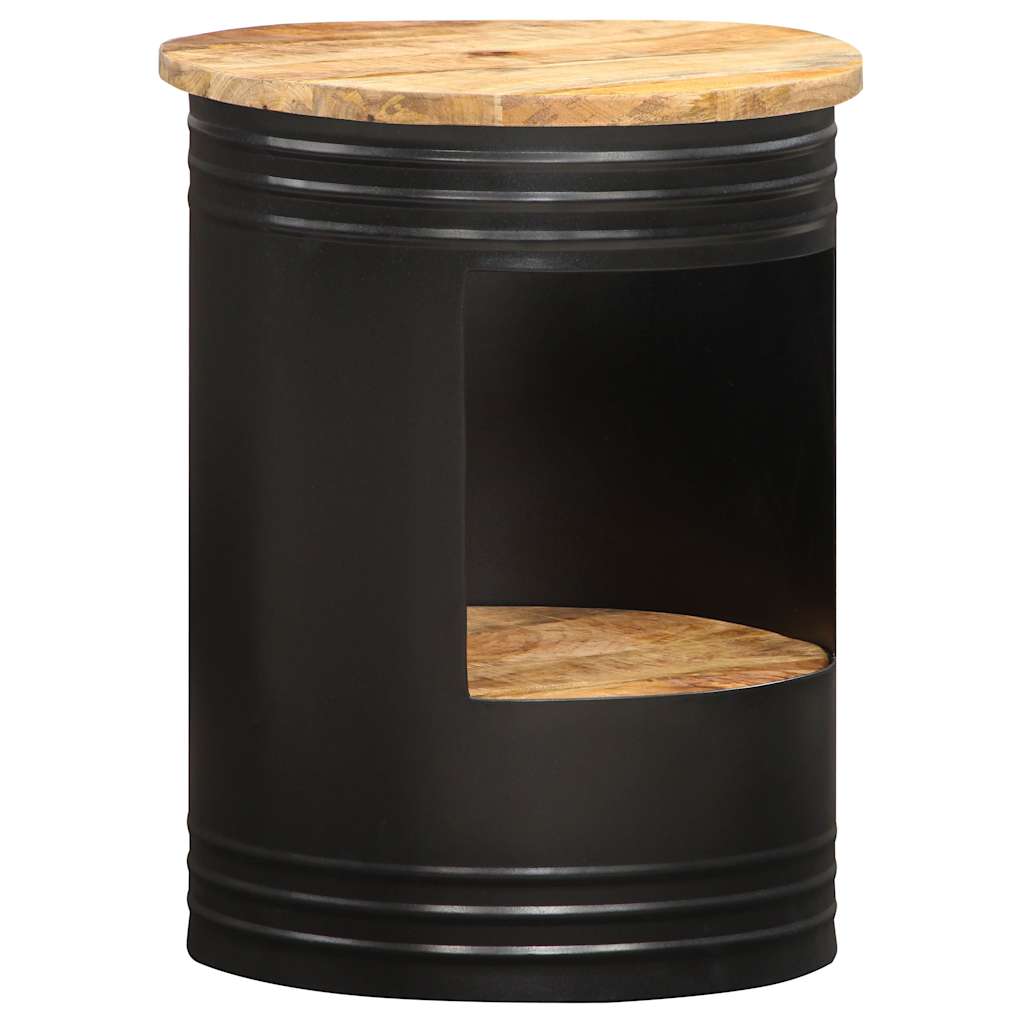 Coffee Table Solid Mango Wood Black 43 cm 55 cm