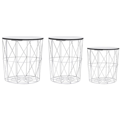 vidaXL Coffee Table 3 pcs White 1