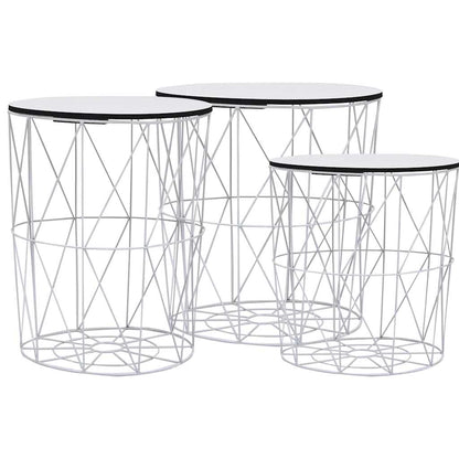 vidaXL Coffee Table 3 pcs White 2
