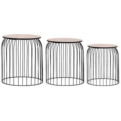 vidaXL Coffee Tables 3 pcs Black 1