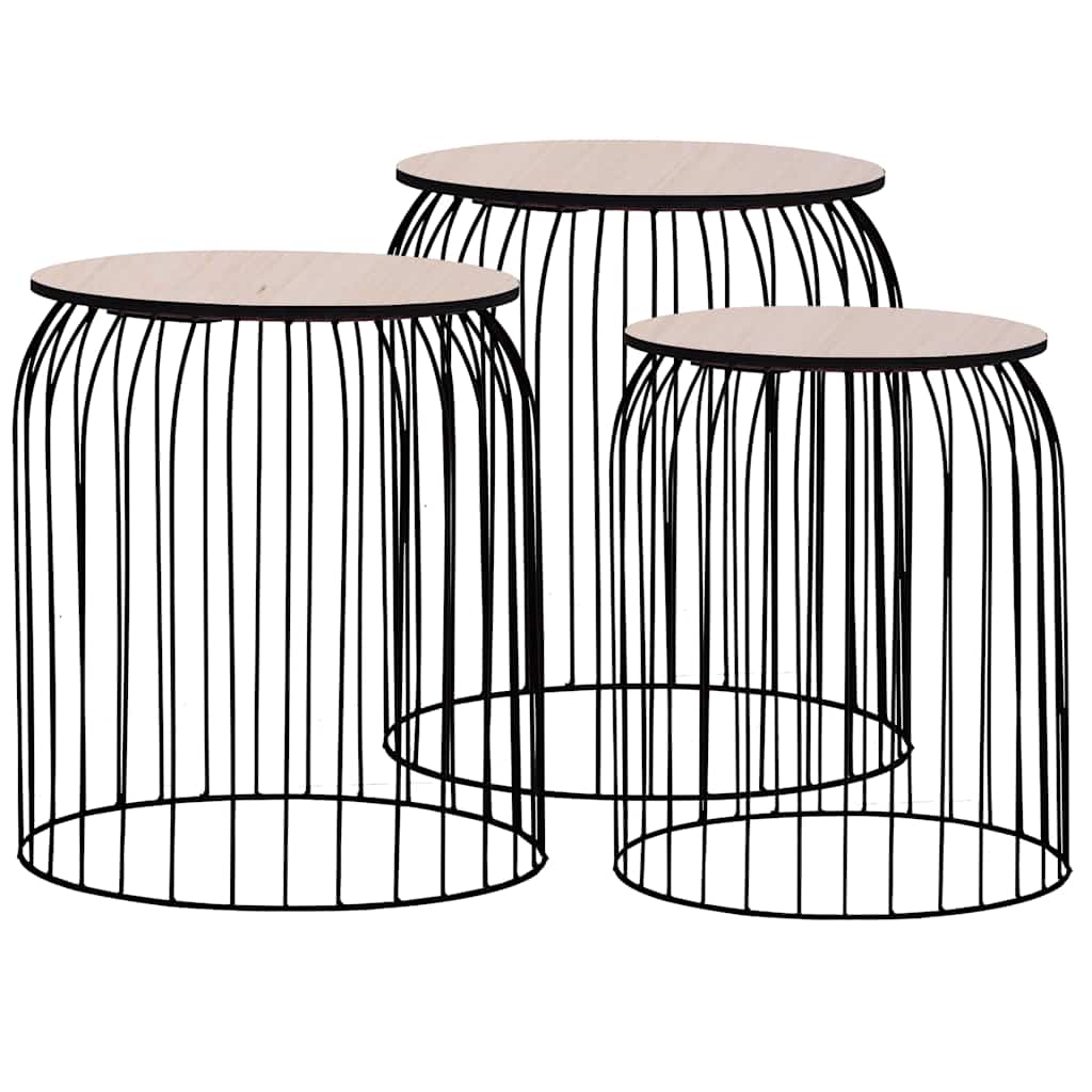 vidaXL Coffee Tables 3 pcs Black 2