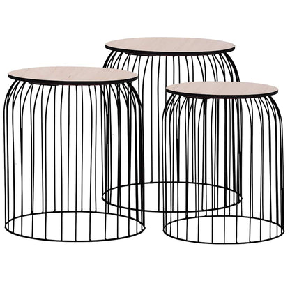 vidaXL Coffee Tables 3 pcs Black 2