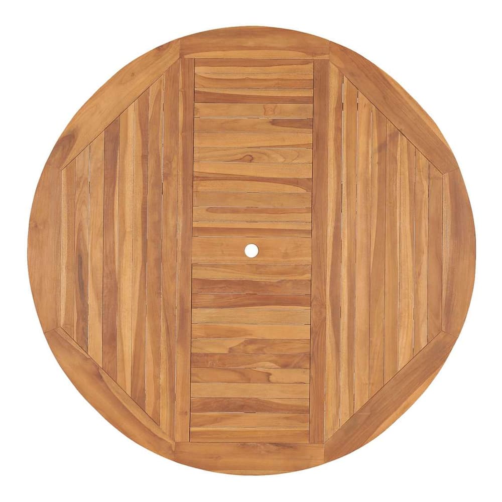 Garden Table Solid Teak Wood 150 x 76 cm Round