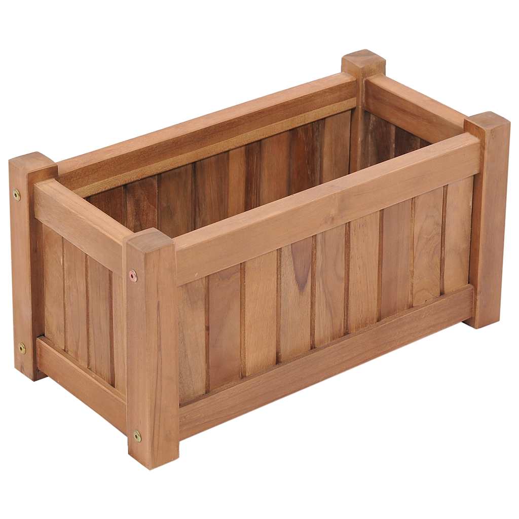 vidaXL Raised Bed | Teak | Solid Teak Wood | 50x25x25 cm | Durable | Planter 1