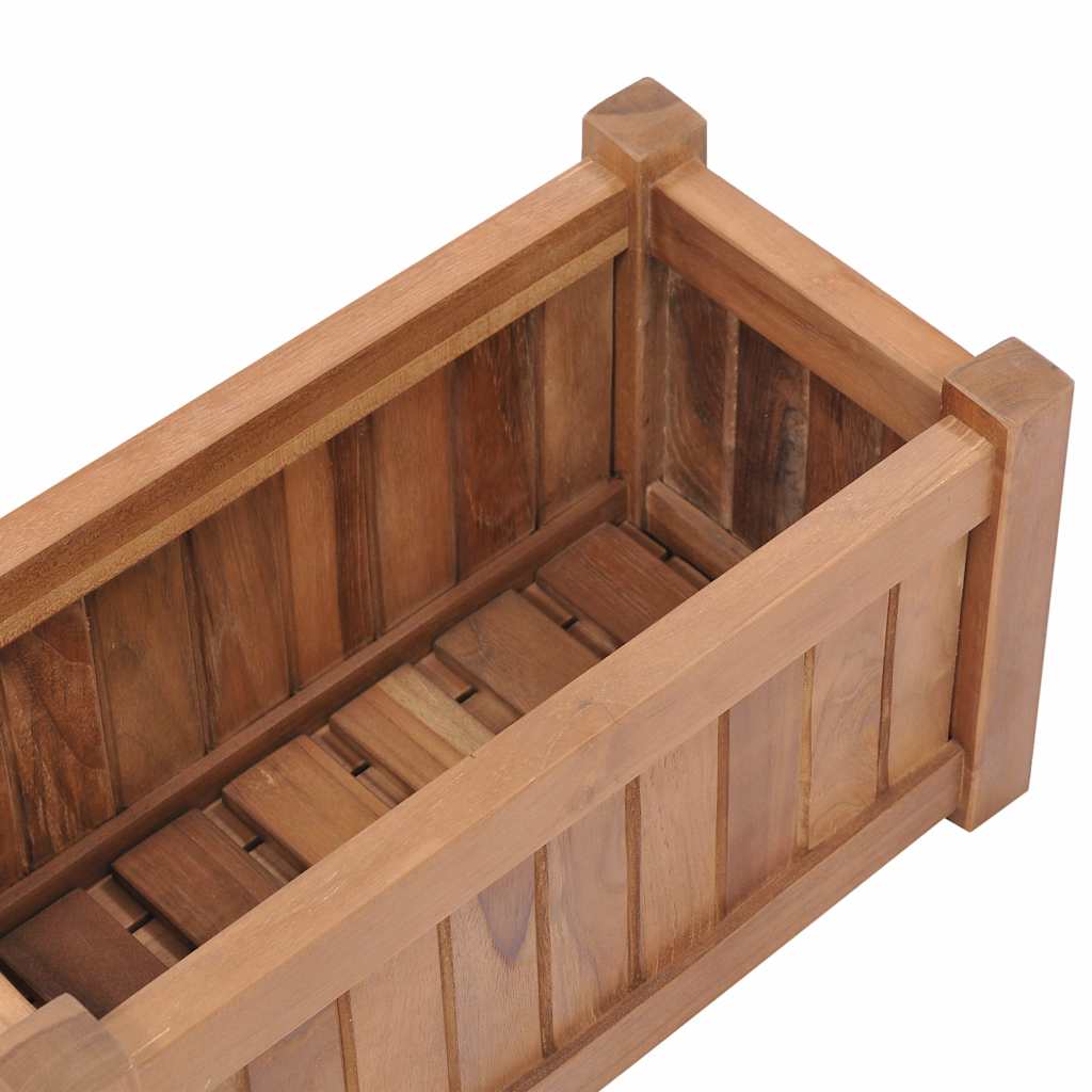 vidaXL Raised Bed | Teak | Solid Teak Wood | 50x25x25 cm | Durable | Planter 5