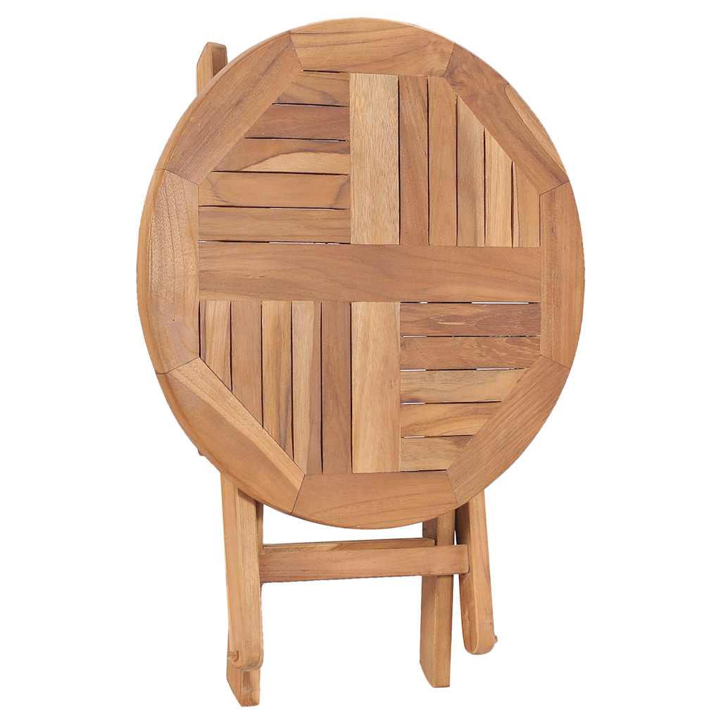 vidaXL Folding Garden Table 45 cm Solid Teak Wood 4