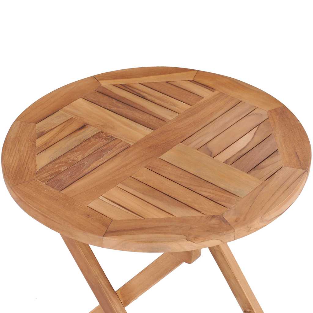 vidaXL Folding Garden Table 45 cm Solid Teak Wood 5
