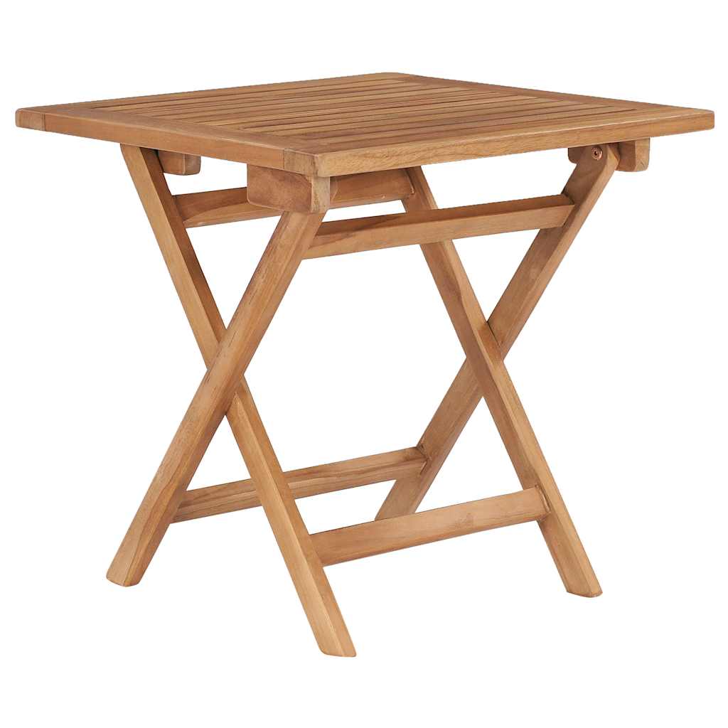vidaXL Outdoor Table | Teak | Solid Teak wood | Small | Foldable | Outdoor Table 1