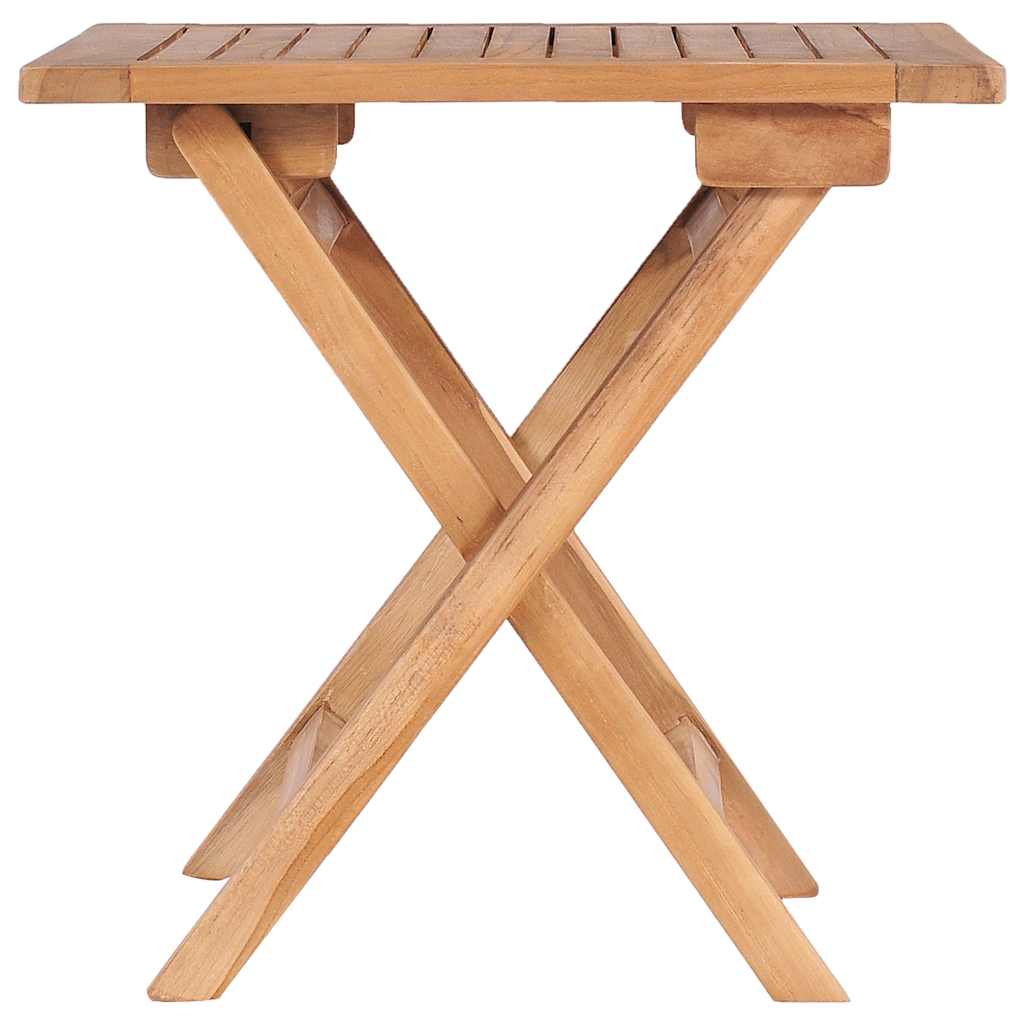 vidaXL Outdoor Table | Teak | Solid Teak wood | Small | Foldable | Outdoor Table 2