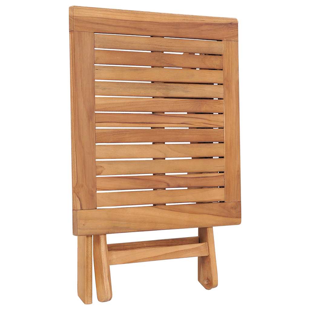 vidaXL Outdoor Table | Teak | Solid Teak wood | Small | Foldable | Outdoor Table 4