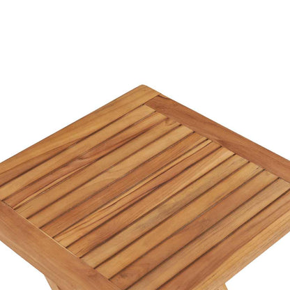 vidaXL Outdoor Table | Teak | Solid Teak wood | Small | Foldable | Outdoor Table 5