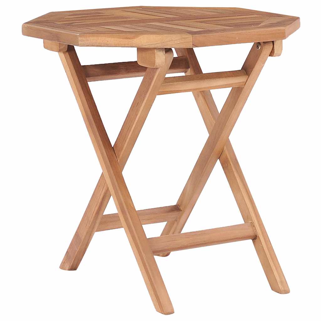 vidaXL Outdoor Table | Fine sanded teak | Solid Teak wood | Small | Foldable 1