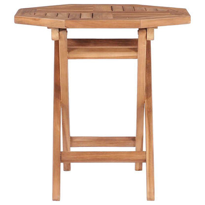 vidaXL Outdoor Table | Fine sanded teak | Solid Teak wood | Small | Foldable 3