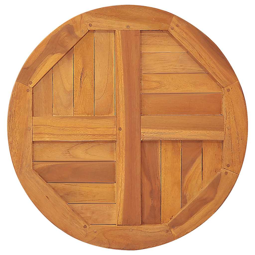 vidaXL Table Top Solid Teak Wood Round 2.5 cm 60 cm 4