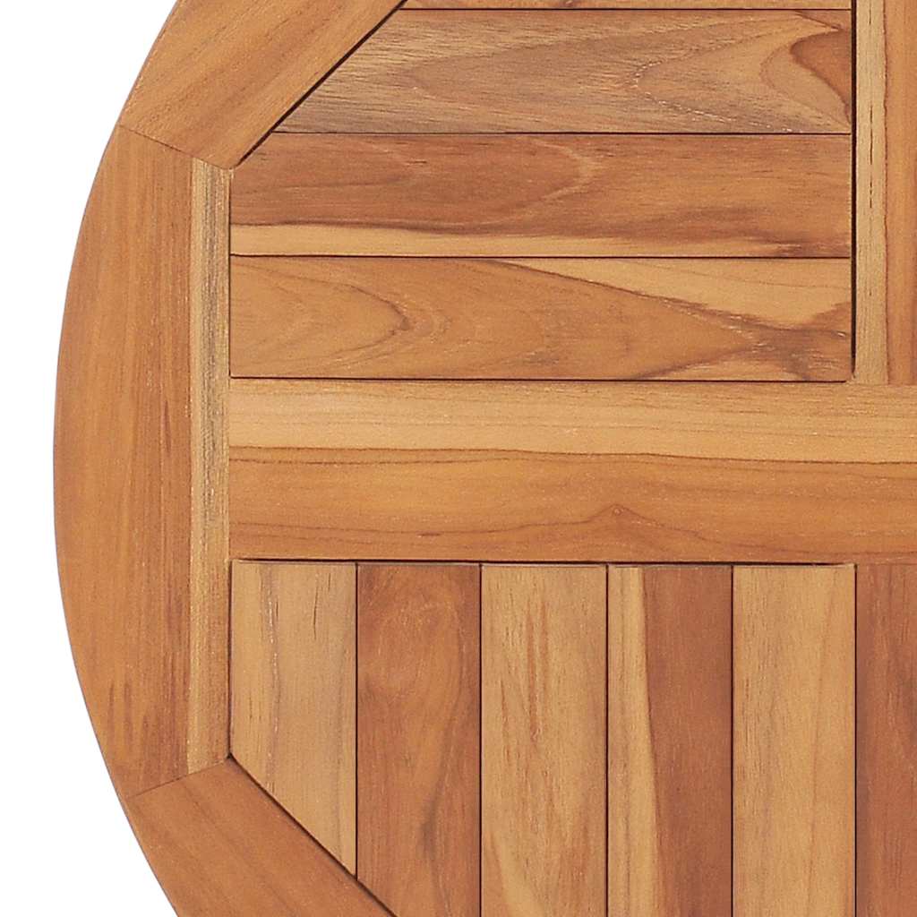 vidaXL Table Top Solid Teak Wood Round 2.5 cm 60 cm 5