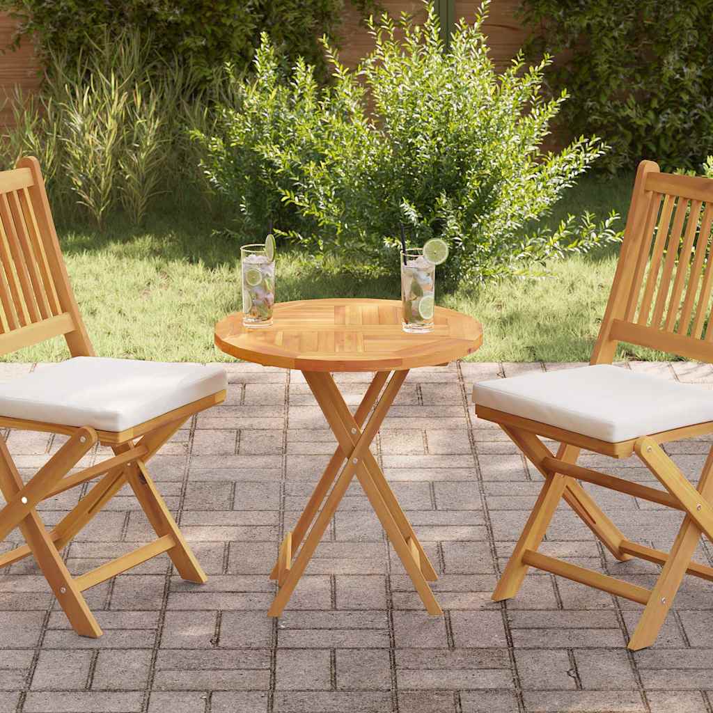 vidaXL Table Top Solid Teak Wood Round 2.5 cm 60 cm 1
