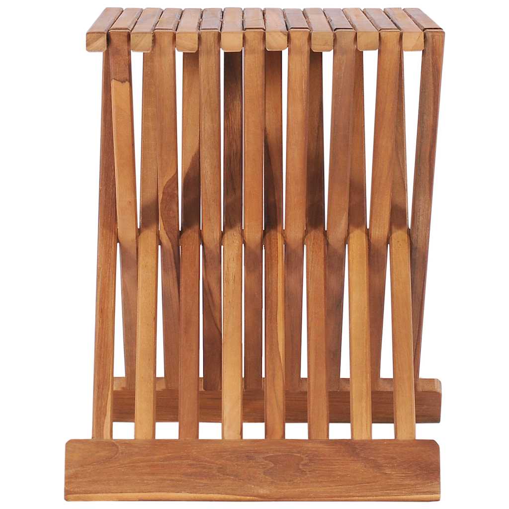vidaXL Stool | Teak | Solid Teak wood | Medium | Foldable | Folding Stool 3