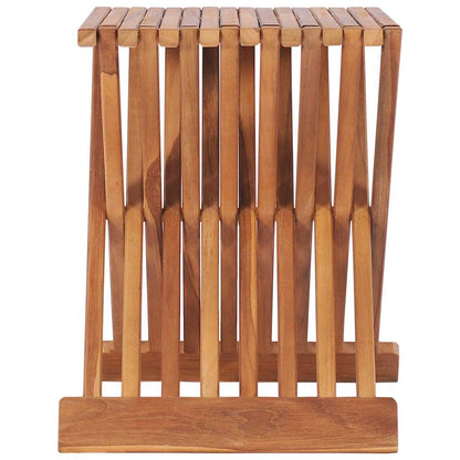 vidaXL Stool | Teak | Solid Teak wood | Medium | Foldable | Folding Stool 3