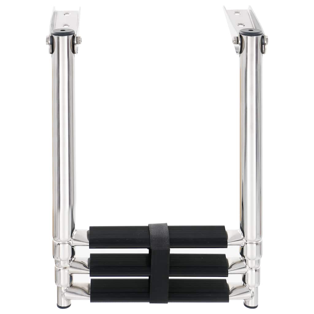 vidaXL Folding Boarding Ladder 3-step Stainless Steel 4