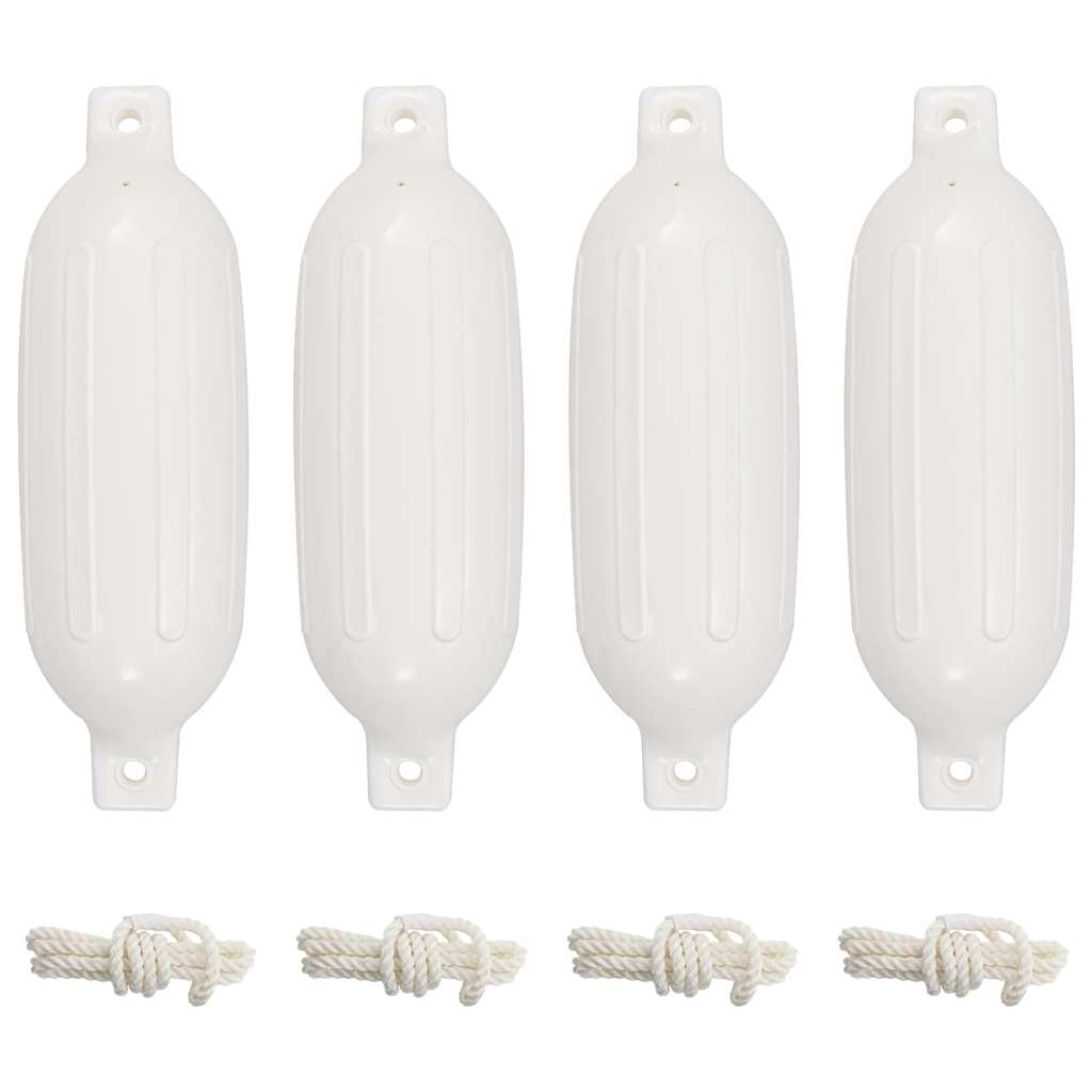 vidaXL Boat Bumper 4 pcs White Ø 16x58 cm PVC 1