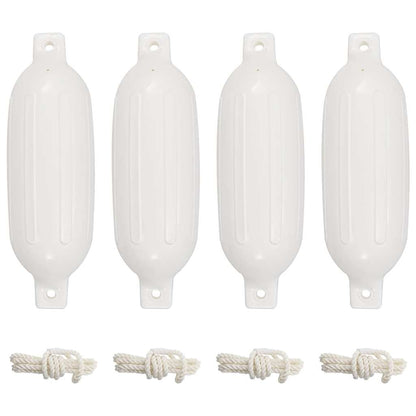 vidaXL Boat Bumper 4 pcs White Ø 16x58 cm PVC 1