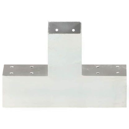 vidaXL Post Connectors 4 pcs X Shape Galvanised Metal 71x71 mm 4