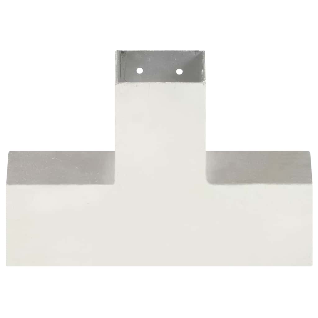 vidaXL Post Connectors 4 pcs X Shape Galvanised Metal 81x81 mm 4