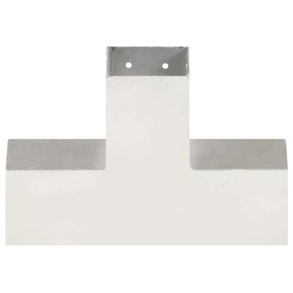 vidaXL Post Connectors 4 pcs X Shape Galvanised Metal 81x81 mm 4